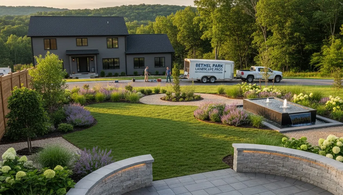 Landscaping team in Pittsburgh, PA providing professional yard maintenance and outdoor care