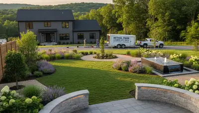 Landscaping team in Pittsburgh, PA providing professional yard maintenance and outdoor care