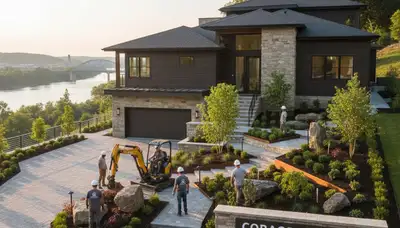 Landscaping crew serving Pittsburgh, PA with professional lawn and garden care