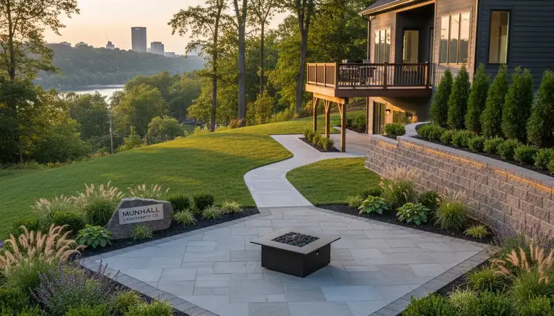 Landscaping crew providing professional lawn and yard care in Pittsburgh, PA