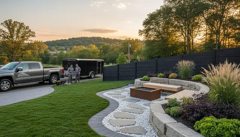 Landscaping team serving Pittsburgh, PA with professional yard maintenance and outdoor care