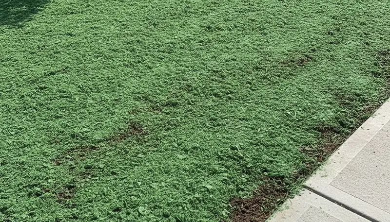 Fresh green hydroseed coating on prepared soil by professional landscapers in Pittsburgh, PA